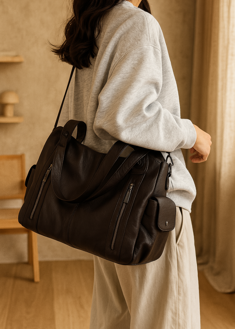 Ange leren tas
