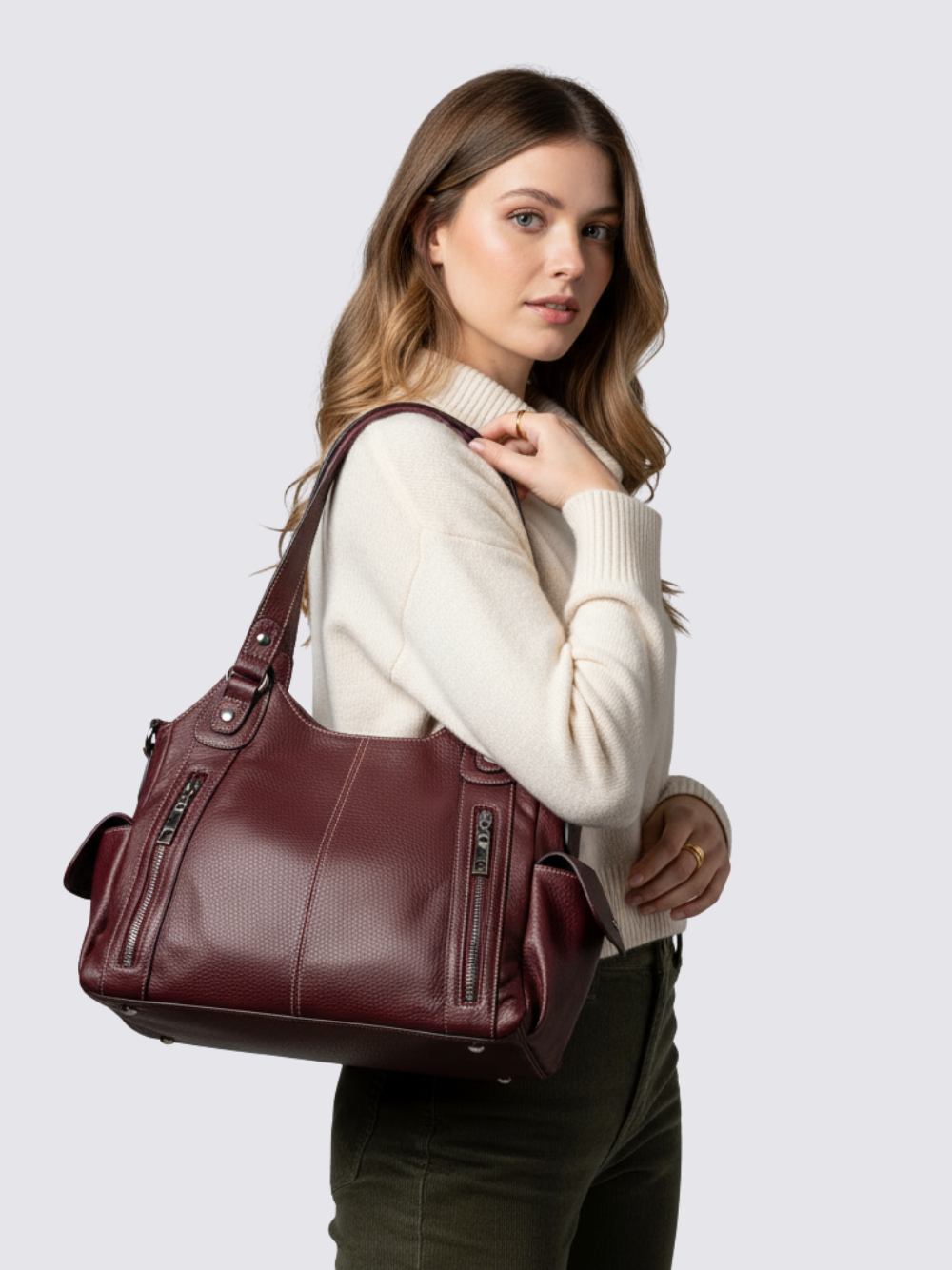 Ange leren tas