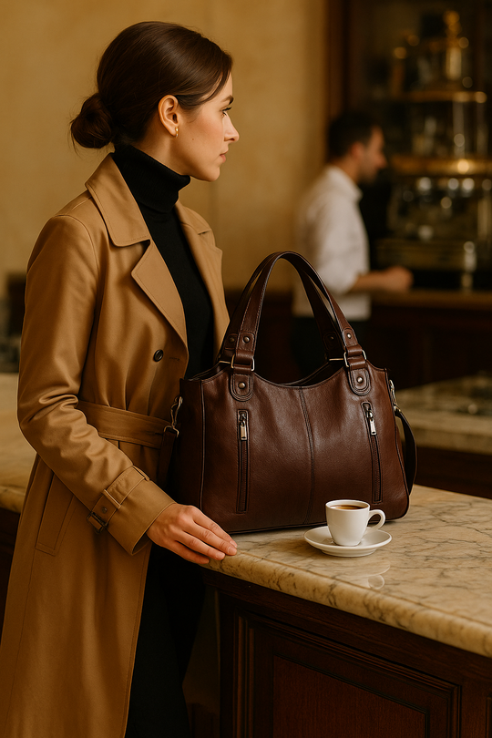 Ange leren tas