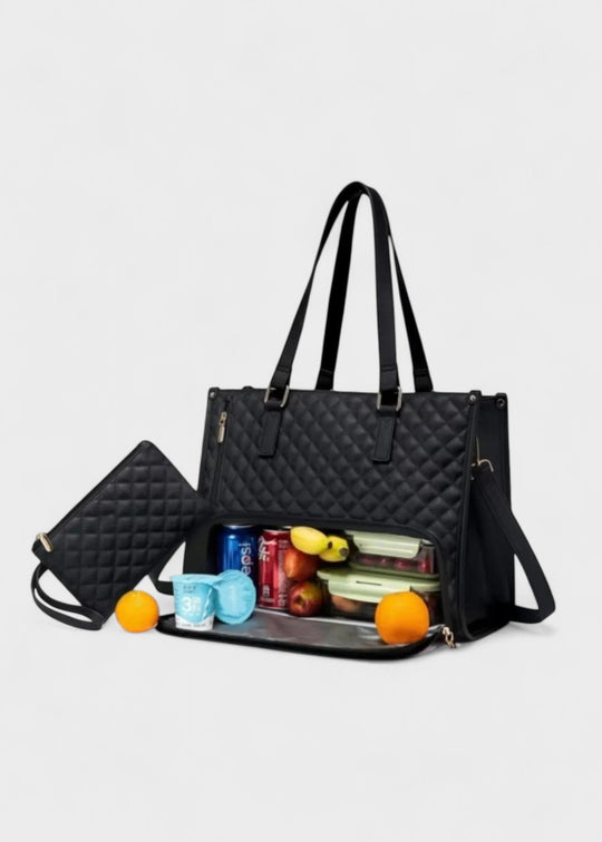 3-in-1 gewatteerde tote tas