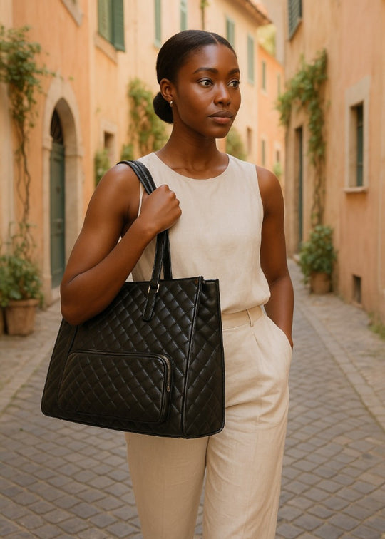 3-in-1 gewatteerde tote tas