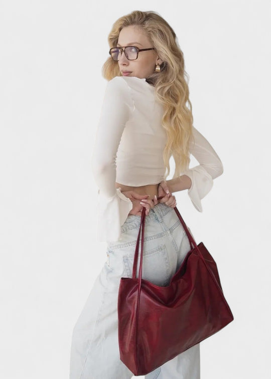 Dina - Leren tote tas