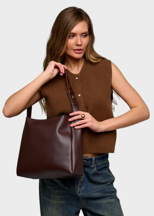 Leren tas Julia + 1 gratis etui