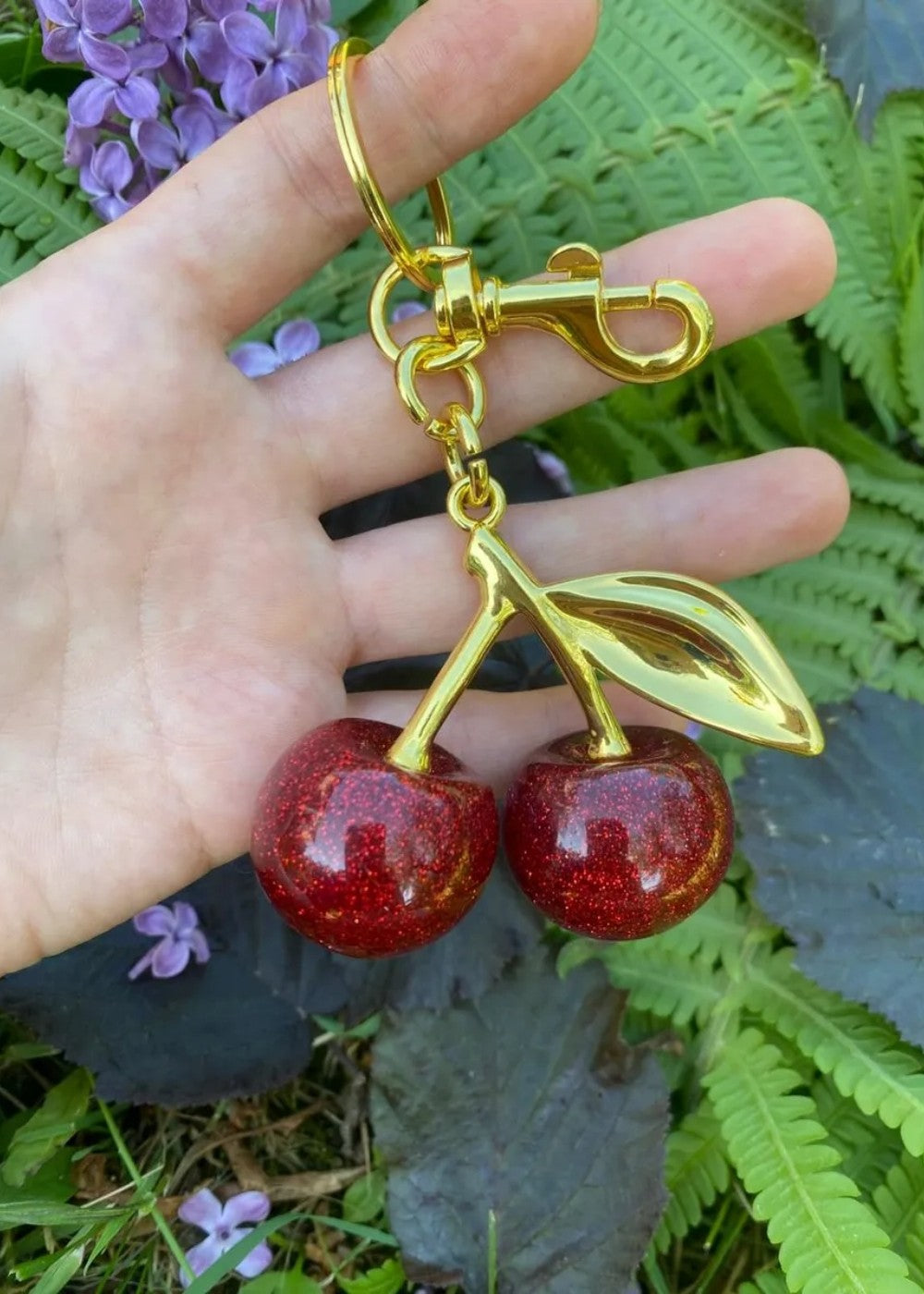 Gouden kersenbedel
