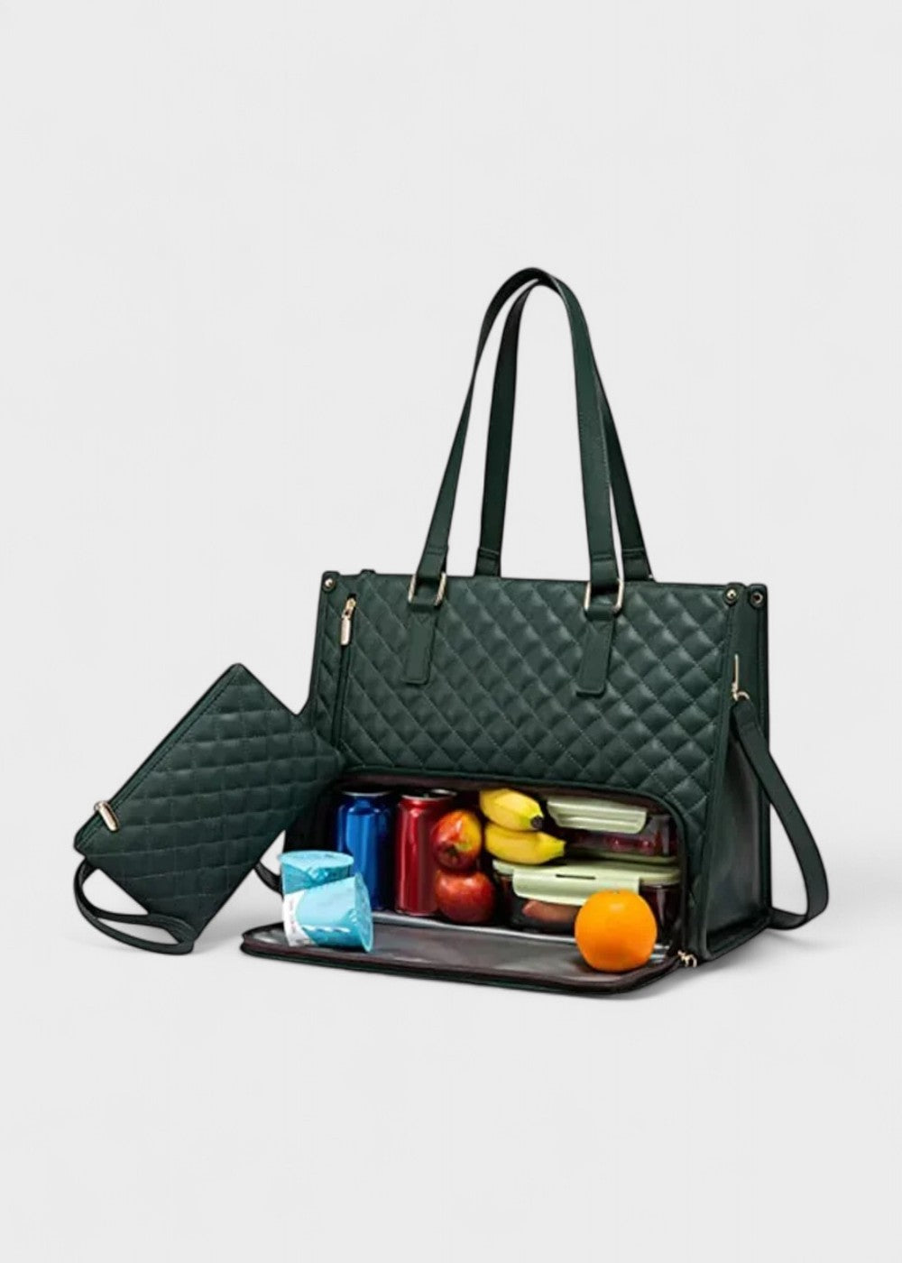 3-in-1 gewatteerde tote tas