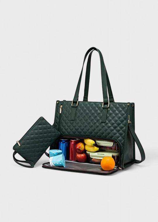 3-in-1 gewatteerde tote tas