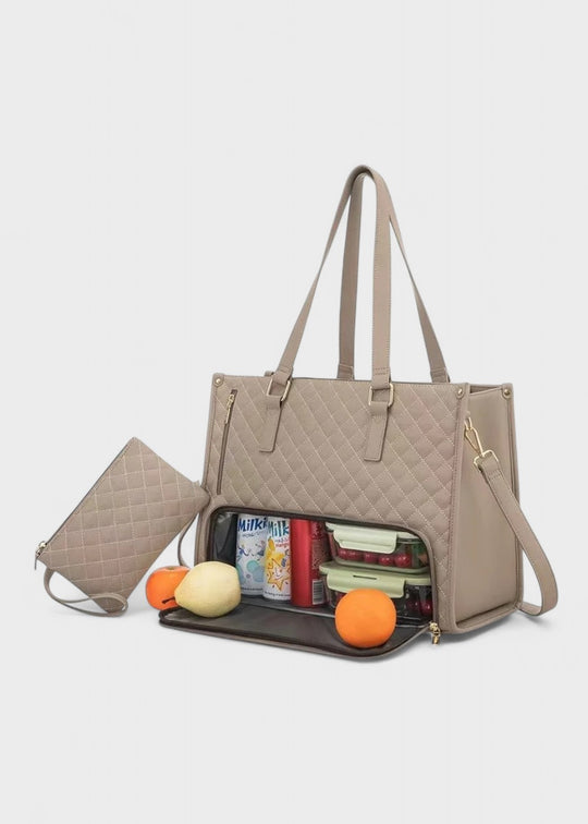 3-in-1 gewatteerde tote tas