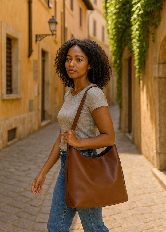 Julia leren tas + 1 gratis etui