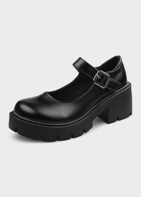 Bonnie - Oxfords Zwarte Lakleren Pumps Laarzen