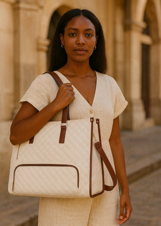3-in-1 gewatteerde tote tas