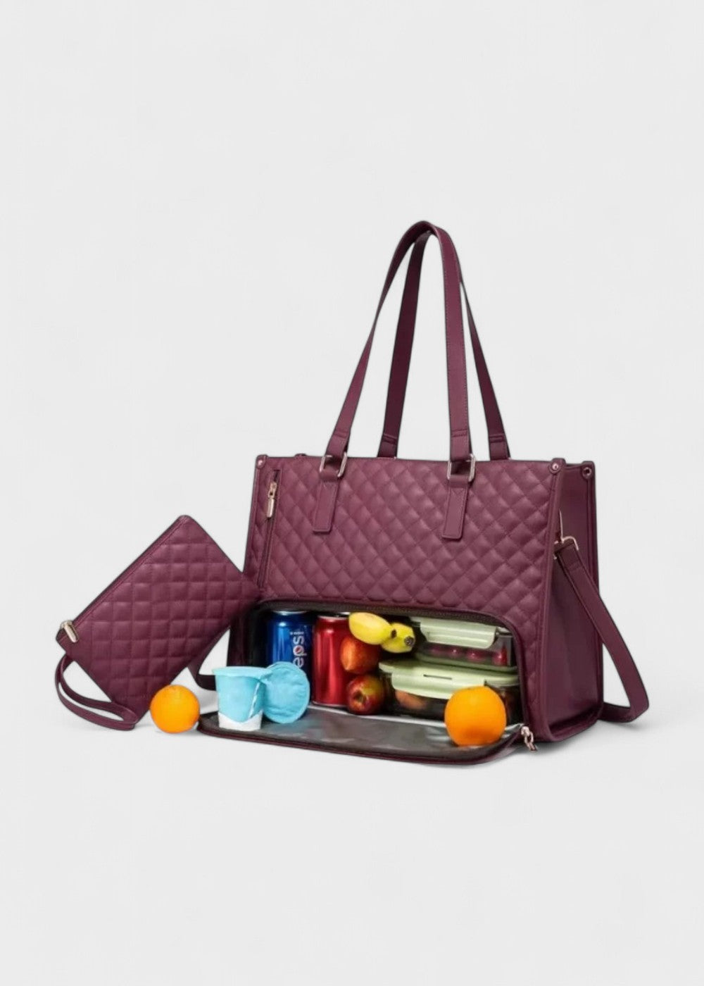 3-in-1 gewatteerde tote tas